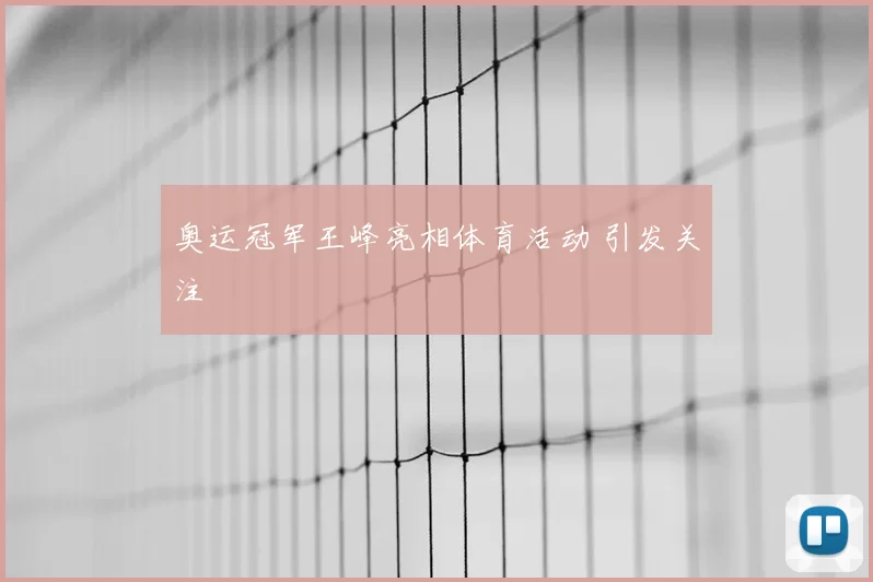 奥运冠军王峰亮相体育活动 引发关注
